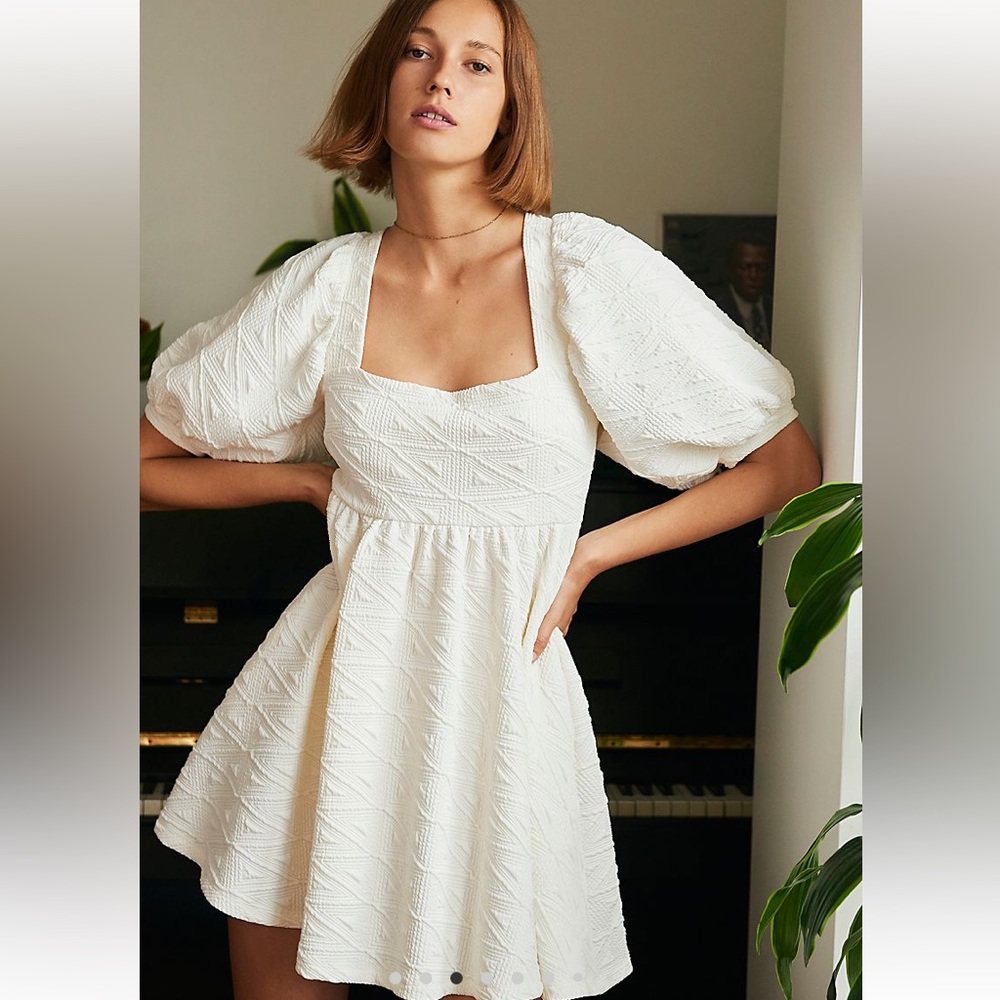 Free People Violet Mini Dress - White Large